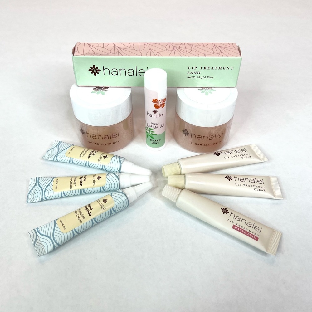 *SOLD* NWT NEW 10 Pc Hanalei Set Lip Treatment, Lip Scrub, Lip Balm & Eye Cream - Picture 16 of 16